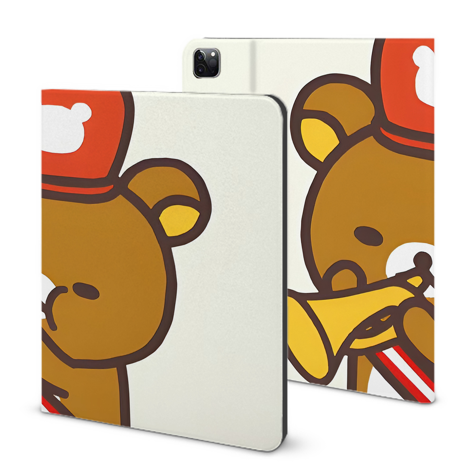 （画像用） リラックマ リラックマ キイロイトリ Rilakkuma Korilakkuma Kiiroitori IPad ケース ブック型 PUレザー TPU 耐衝撃 軽量 薄型 ペン収納なし 全面保護 IPad 各モデル対応